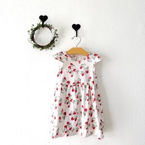 H&M Toddler Girl Strawberry Floral Dress Size 2T